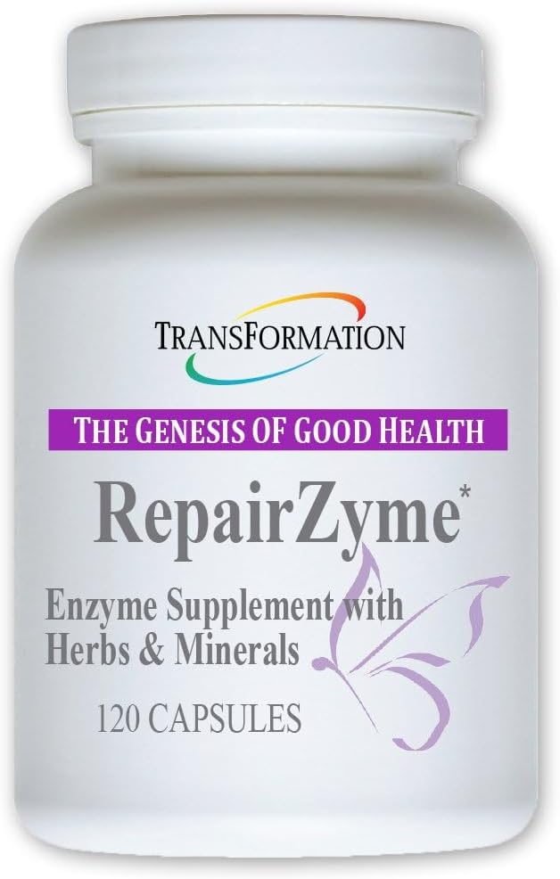 TRANSFORMACIÓN LA GENESIS DE LA REPARACIÓN DE LA BUENA SALUDZÍMICA Alta Potencia Enzima Blend Suplemento Natural con Extractos Herbales " Minerales Esenciales para Gut, Digestión " Wellness general, 120 Cápsulas