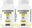 (2 Pack) Potassium Iodide Capsules 130mg Dose - 60 Servings - Thyroid Support & Defense - KI Potassium Iodine Thyroid Support Vitamins