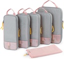 BAGSMART 6 Set /4 Set/2 Set Compression Packing Cubes for Travel, Lightweight Luggage Organizer Bags, Durable Space Saver Bags Travel Essentials