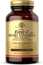 Solgar Ester-C Plus 500 mg Vitamina C (Complejo Ascorbate), 100 cápsulas vegetales - Gentle " No acidic - Antioxidante " Apoyo inmunitario - No GMO, Vegan, Gluten Free, Kosher - 100 piezas