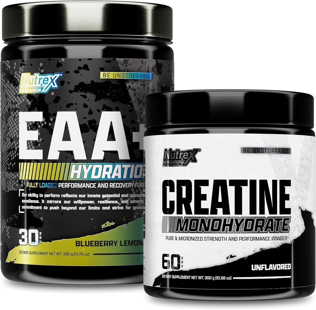 Nutrex Research EAA Hydration Blueberry Lemonade Aminos &amp; Creatine Monohydrate Powder