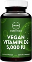 MRM Nuturition Vegan Vitamina D3 5,000 UI peru Bone + Immune Health tención Hecho de lichens Silenciosos Calcium Absorption ← Vegan + Vegetarian Friendly ← 60 Servings