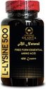 L-LYSINE 500 - Suplemento L-Lysine para la atención de la salud del ojo Collagen Synthesis e Immune Support, High Strength Essential Amino Acid, Daily lysine Intake - 1 Bottle 100 Counts