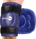 Empaquetado de hielo para el alivio del dolor de rodilla, tejido de gel reutilizable para lesiones, hinchazón, cirugía de sustitución de rodillas, terapia de compresión en frío para la artritis, hilo de menisco y LCA, azul