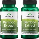Swanson Bamboo Extract - Natural Hair, Skin and Nails Supplement - 70% Silica Content Supporting Collagen Formation & Bone Growth - (60 Veggie Capsules, 300mg Cada uno) (2 Pack)