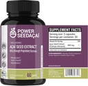 Power Seed Acai - Nitric Oxide Booster. Soporta Flujo de sangre, niveles de azúcar en sangre, función metabólica & energía. Antioxidante súper fuerte. Fórmula patentada 60 cápsulas
