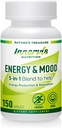 Energy & Mood Supplement – Boost Energy & Reduce Fatigue, Support Relaxation – 150 Capsules – Non-GMO, 3rd Party Tested – Innervis Nutrition
