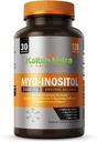 Kaibro Nutra Myo-Inositol Suplemento, Myo-Inositol & D-Chiro Inositol 40:1 Relación, Saldo hormonal " Apoyo Ovárico para Mujeres con Vitamina B8, 2050mg, Vegano, Capsúpulos No GMO 120 Conteo
