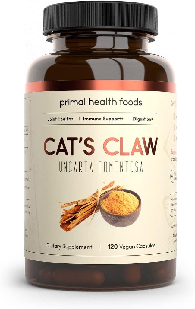 Claw de gato orgánico 1000 mg 60 Servings ← Immune Support, Digestion and Joint Relief Silencio Vegetariano, Orgánico, No-GMO &amp; Gluten Gratis