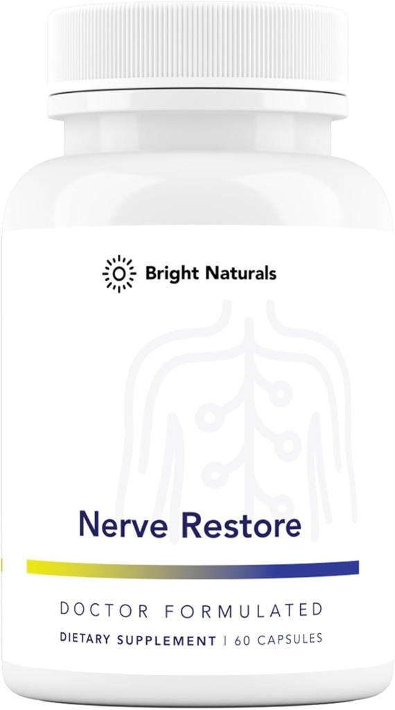 Nerve Restore - Suplemento de soporte de Nerve - Incluye Pea, White Willow y B-Vitamin Nerve Complejo de soporte para el soporte avanzado de salud de Nerve - Hecho en EE.UU., 60 cápsulas