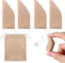 Nuanchu 2 Packs Hearing Aid Comfort Protection with Storage Bag Hearing Aid Cover Fits 1" to 1.25" Protect Amplifiers from Dirt, Sweat, Wind(Fits 1" to 1.25",Khaki)
