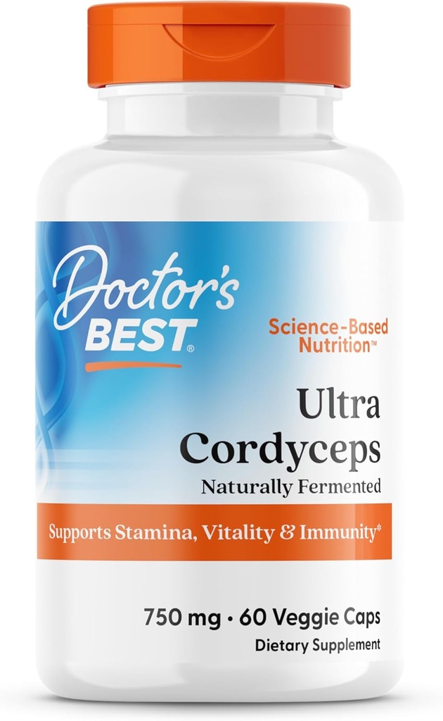 Mejores Cordyceps Ultra del Doctor No GMO, Vegan, Gluten Gratis, Soy Gratis, 60 Veggie Caps