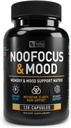 Nootropic - NooFocus " Mood Support Matrix ← Memoria " Focus Supplement for Brain TEN with Rhodiola, Vitamin B12, Alpha GPC, Huperzine A, DMAE TEN Focus, Memory, Energy " Mood Support* ← 120 CT
