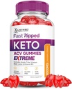 Laboratorios Justificados Fast Ripped Keto ACV Gummies Extreme 2000MG Fast Ripped Keto Gummies Apple Sider Vinegar Formulado con Pomegranate Beet Juice Powder B12 Vegan Non GMO 60 Gummys