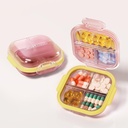 Funda plegable para pequeñas pilas con 7 grandes componentes, caja de carga diaria fácil de abrir para el futuro, organizador de píldoras para contenedores para vitaminas, suplementos y medicamentos (Pink)