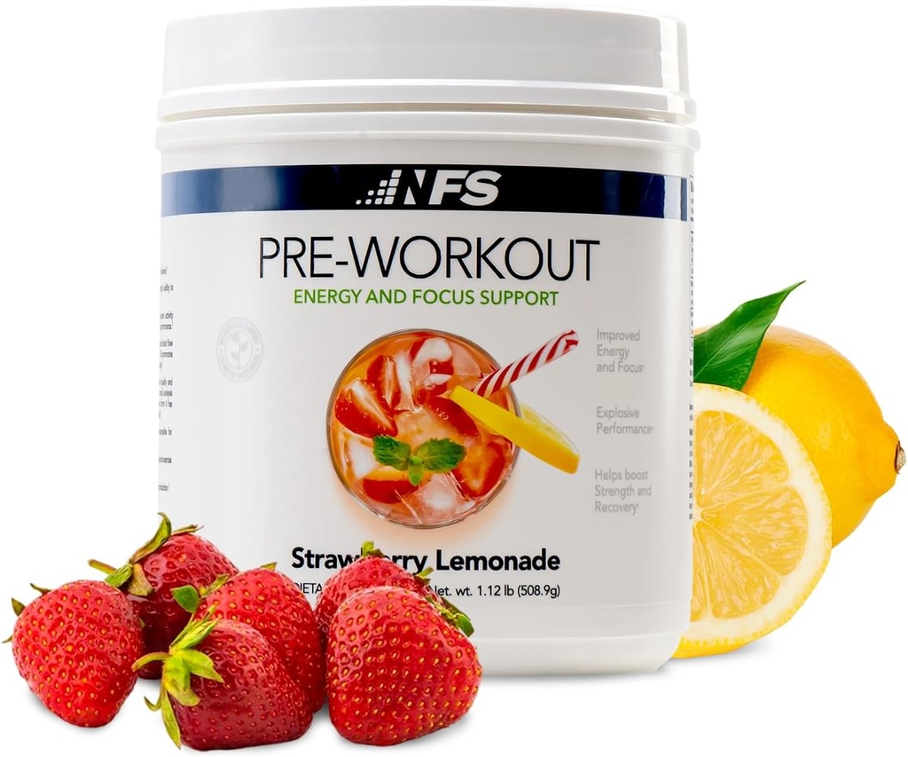 NF Sports Pre-Workout 25 sirviendo limoade de fresa