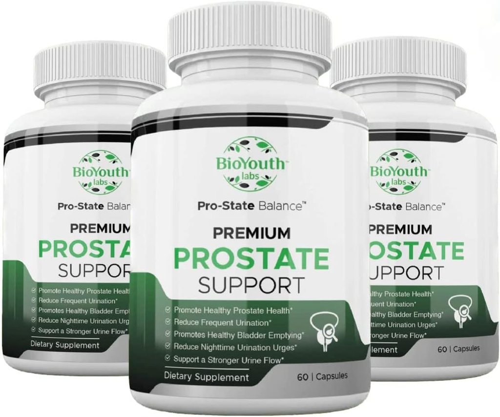 Labs Natural Prostate Health Supplement for Men, 180 Capsules - Nutritious Blend of Garlic, Punicalagins, Tribulus Terrestris " Selenium for Better Urine Flow " Reduce Frequent Urination