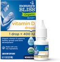 Mama’s Bliss Organic Vitamin D Drops - Infants and Newborns - Supports Growth and Bone Development - Easy Use - 400 IU Per Drop - 100 Daily Servings