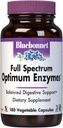 BlueBonnet Full Spectrum Optimum Digestive Enzymes - 9 Plant-Based Proteolytic Enzymes - Papaya, Bromelain, Amylase Gut Health for Women &amp; Men - Vegan & Gluten-Free - 180 Vegetable Capsules