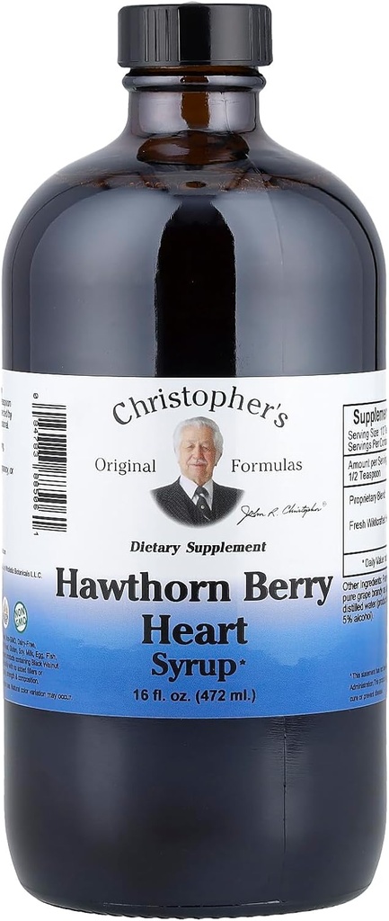 Christopher's Original Formulas Hawthorn Berry Heart Syrup - 16 fl oz | Natural Herbal Blend for General Wellness