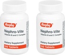 Rugby Nephro-Vite Vitamina B y C Complex Tablets - Suplemento dietético - 100 Cuenta (2 Pack)