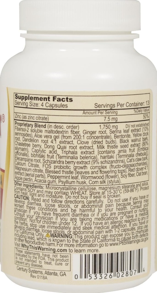 The Cleaner Detox, Effective-7 Day Fórmula para Mujeres ← Ultimate Body Detox, Support Digestive Health, 52 Veggie Capsules, White/Red