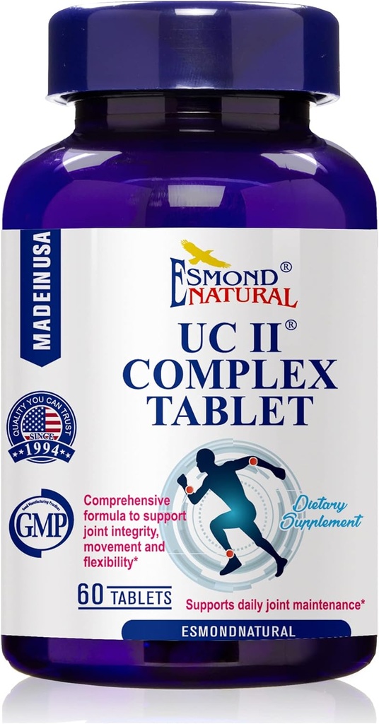 Complejo UC II (Formulación amplia para apoyar la integridad conjunta, el movimiento y la flexibilidad), GMP, certificado de producto natural, hecho en EE.UU. - 60 tablas