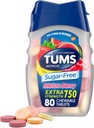 TUMS Extra Strength Chewable Sugar Tablas de ácido libre para Heartburn Relief, Melon Berry - 80 Conde