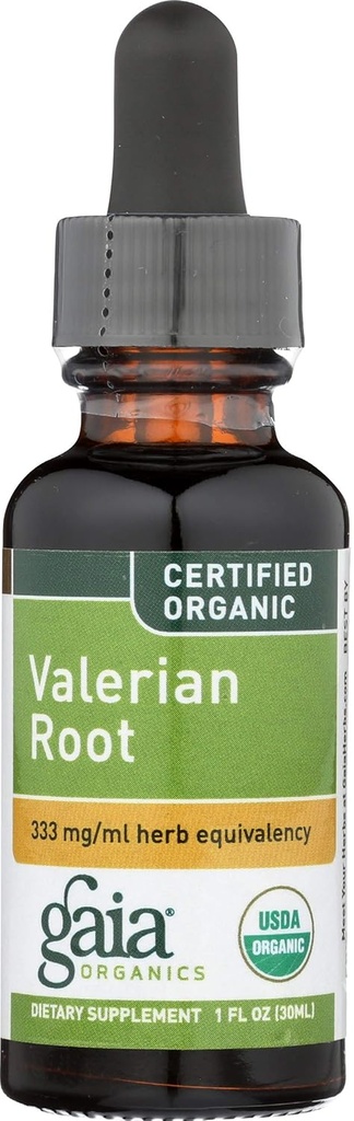 Gaia Herbs Organic Valerian Root Extract, 1 Fz