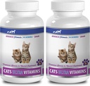 Vitaminas para gatos mayores gatos - Ultra vitaminas para gatos - Minerales saludables y vitaminas Fórmula - Chews - gato Calcio - 2 botellas (180 Treats)