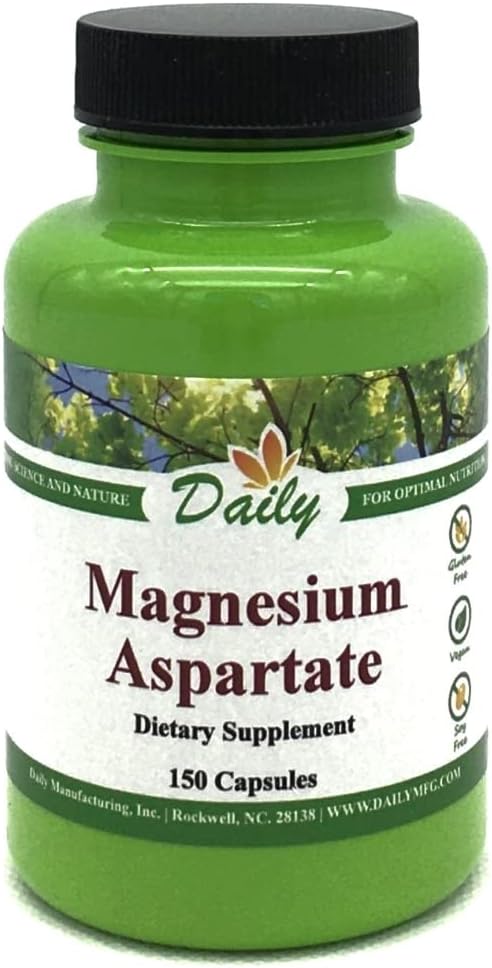 Daily Manufacturing Magnesium (100 mg from Magnesium Aspartate) 150 Vegetarian Capsules