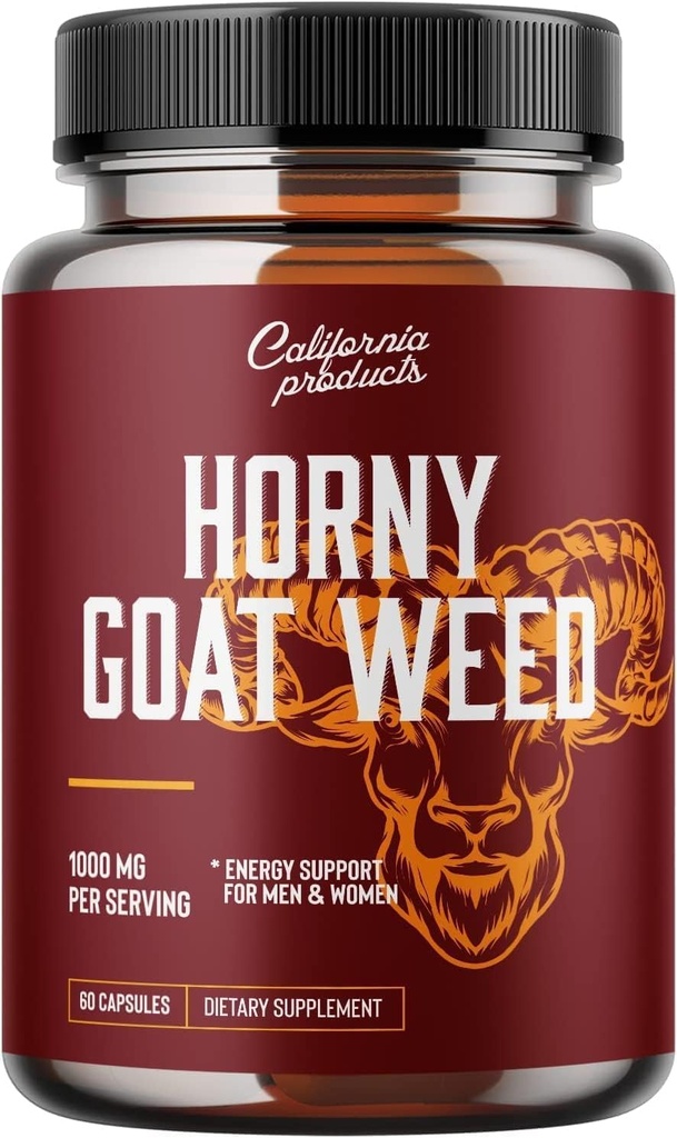 Horny Goat Weed for Women and Men - Herbal Complex Blend Suplemento con Saw Palmetto Extracto Ginseng Maca Root y Tongkat Ali Powder - Mens Prostate Health Suplemento con Horny Goat Weed Extract