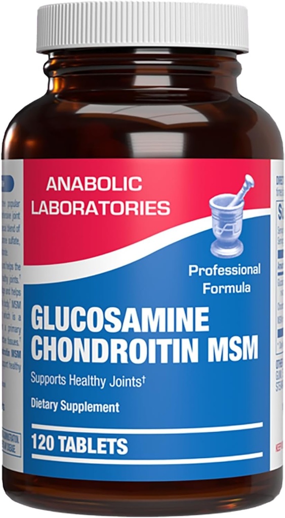 Alta Absorción Glucosamine Chondroitin MSM - Clinical Formula Bone Joint Tendon and Ligament Supplement with MSM Glucosamine Chondroitin - Non-GMO Gluten Free &amp; Made in The USA - 120 Servings