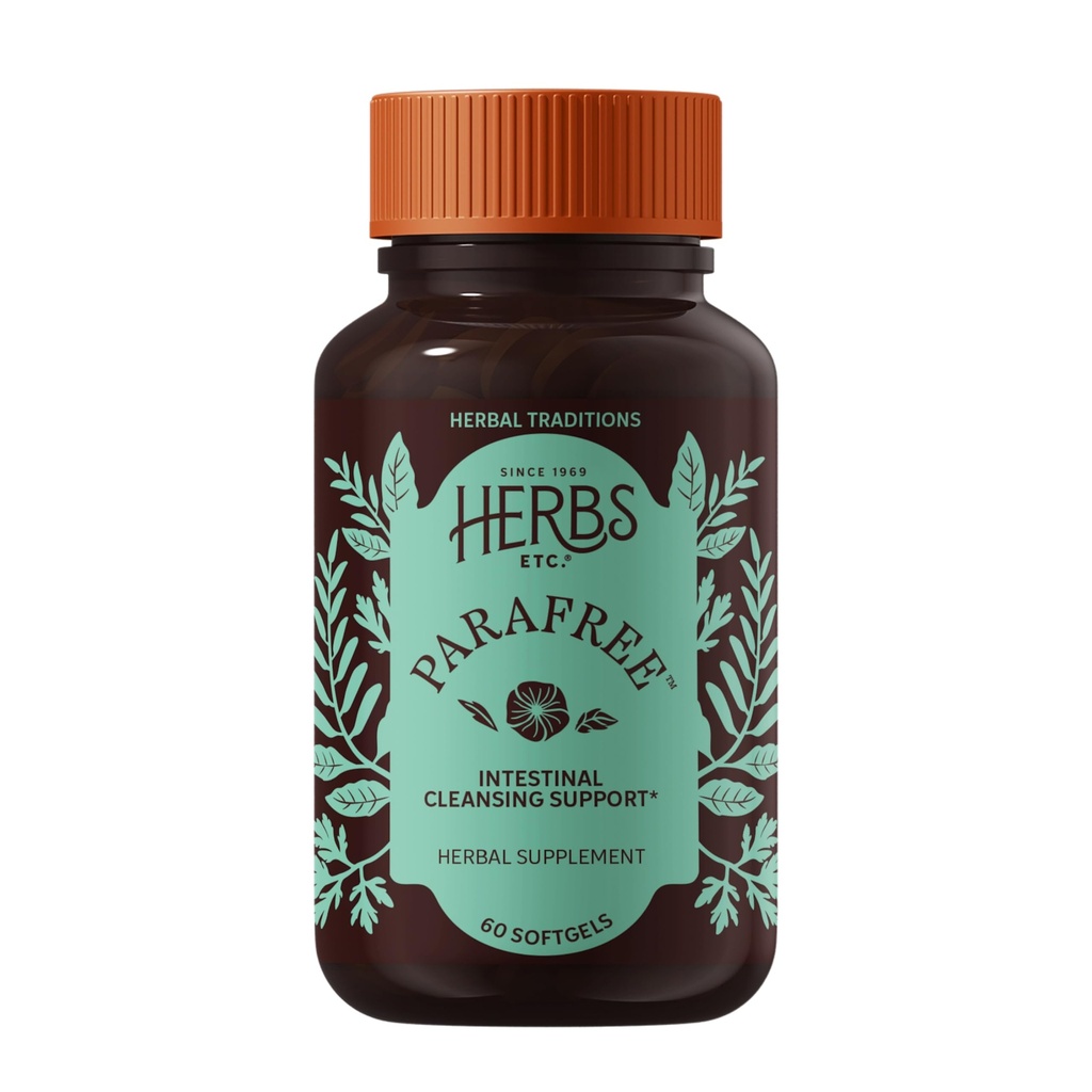 Herbs Etc. ParaFree - Gastrointestinal Support Suplemento de Alimentación Intestinal - Suplemento Herbal Digestivo con Wormwood, Quassia &amp; Male Fern - 60 Softgels (60 Servings)