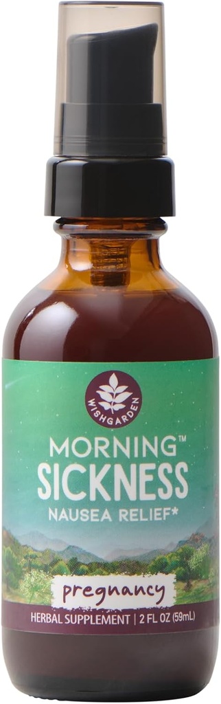 WishGarden Herbs Morning Sickness Nausea Support - All-Natural Herbal Morning Sickness Support Suplemento con Peppermint Leaf & Cardamom, First Trimester Support for Pregnant Women, 2oz