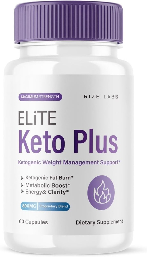rize labs Elite Keto Plus Capsules, Weight Loss Support, Premium Pills for General Health, Maximum Strength Formula Supplement (60 Capsules)