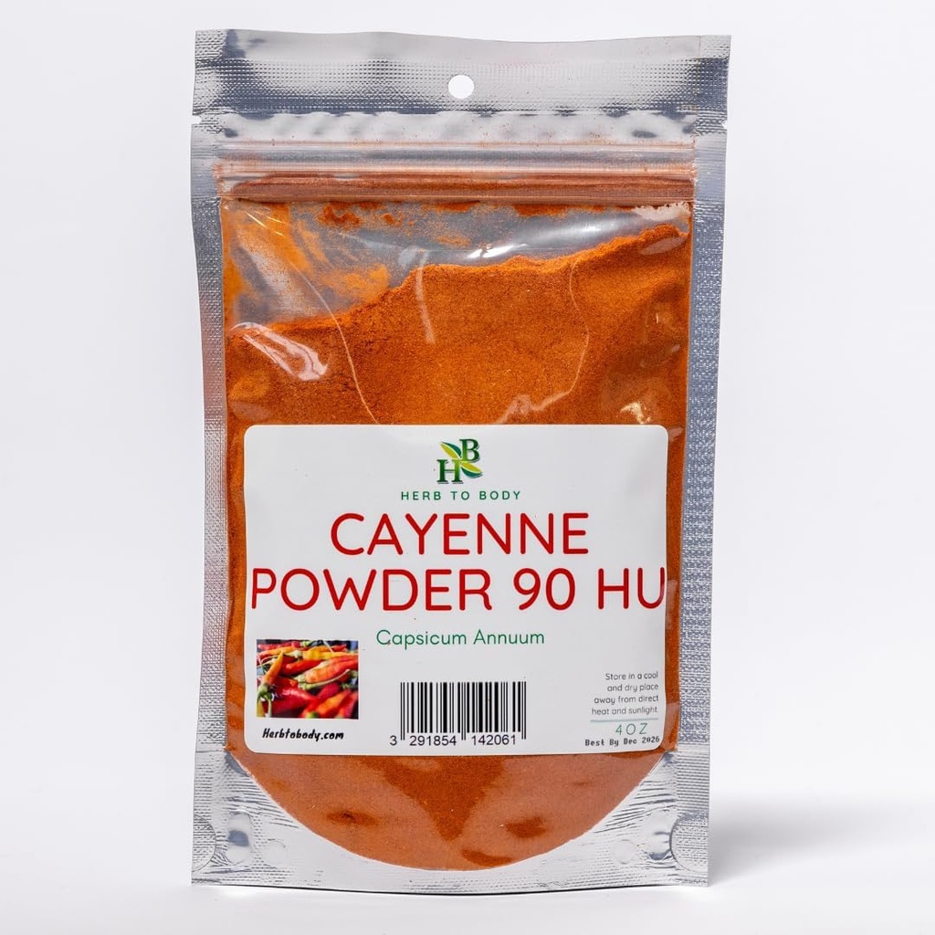 Herb To Body Cayenne Powder 90 HU ← Capsicum Annuum ← Wildcrafted ← 4oz