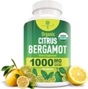 Suplemento orgánico Citrus Bergamot - Sólo USDA, Cardiólogo Formulado con 200+ Estudios Científicos -1000 mg - Extracto Patenado, Corazón, Colesterol, &amp; Lipid - Italiano Bergamot High Polyphenols 60caps