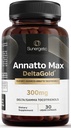 Suplemento Sunergetic Premium Annatto Tocotrienol – con DeltaGold – Tocotrienols Vitamina E 300 mg – Soporta la salud del hígado, inmuno y corazón - Delta + Gamma Tocotrienols (30 cápsulas líquidos)