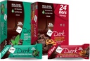 NuGo Dark Variety - Chocolate Pretzel 12 Bares &amp; Mint Chocolate Chip 12 Bares, 12-13g Protein, Vegan, Gluten Free, Non-GMO, Kosher Pareve, 24 Condes
