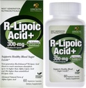 Genceutic Naturals R-Lipoic Acid Dietary Supplement TEN Vegetarian TEN Vegan TEN Gluten Free ← Non GMO TEN 300mg (60 Capsules)