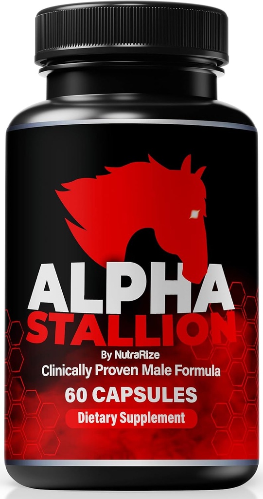 Alfa Stallion Pills for Hombre, Daily Nutrition Formula for Male Performance and Confidence, All Natural Alpha Stallion Capsules to Support Global Health, Official AlphaStallion Reviews (60 cápsulas)