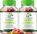 Herbal Harmony Gummies para Hombres y Mujeres - Herbal Harmony Gummy, Herbal Harmony Infused with Hemp Extract, Herbal Harmony Natural Hemp Reviews Suplemento (2 Pack - 120 Gummies)