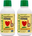 ChildLife Essentials Suplemento de calcio líquido para niños - Calcio bebé con magnesio, zinc y vitamina D3 - sabor a naranja, 16 fl oz (2 Pack)