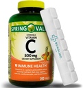 Vitamina C 500mg, Tablas Chewable, Suplemento Dietario, 200 Conde (Incluye el Organizador de Bono) - 1 Pack