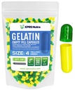 XPRS Nutra Size 4 Empty Capsules - 100 Cuentas Pequeños Empty Gelatin Capsules - Pill Capsule Filling - Bovine Pill Gel Caps (Green/Yellow)