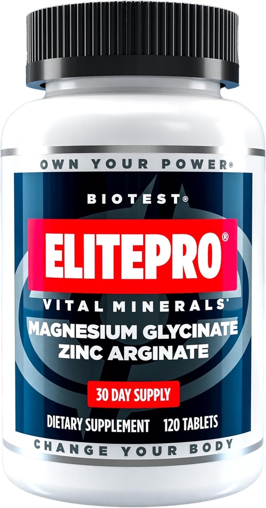 Biotest ElitePro Magnesium-Zinc 430mg x 30 Servings - Albion Verified Chelates