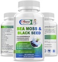 Sea Moss " Black Seed Oil Capsules, Irish Sea Moss Supplement with Burdock Root " Bladderwrack for Thyroid Support, Blend Multivitamins for High Absorption, Immune System Support, Skin Health