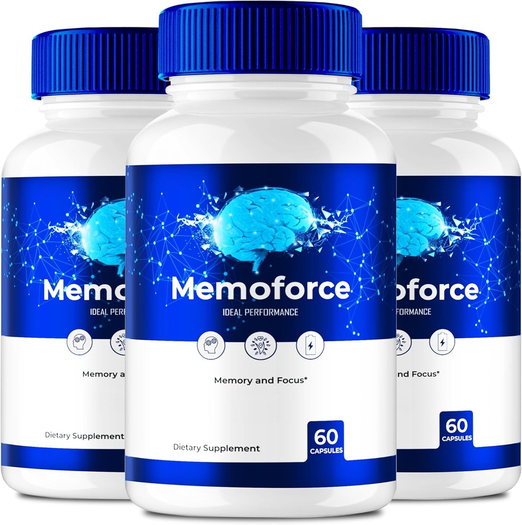 Memoforce Brain, Memoforce Pills, Memoforce Reviews, Memoforce Suplemento, Memoforce Capsules Advanced Formula for Memory & Focus - Maximum Strengt - Brain Health Support (3 Pack)