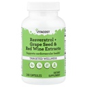 Vitacost Resveratrol + Grape Seed &amp; Red Wine Extracts - 240 Capsules